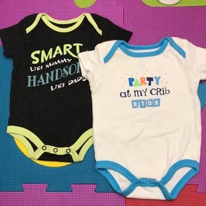 (2) 0/3 month onesies